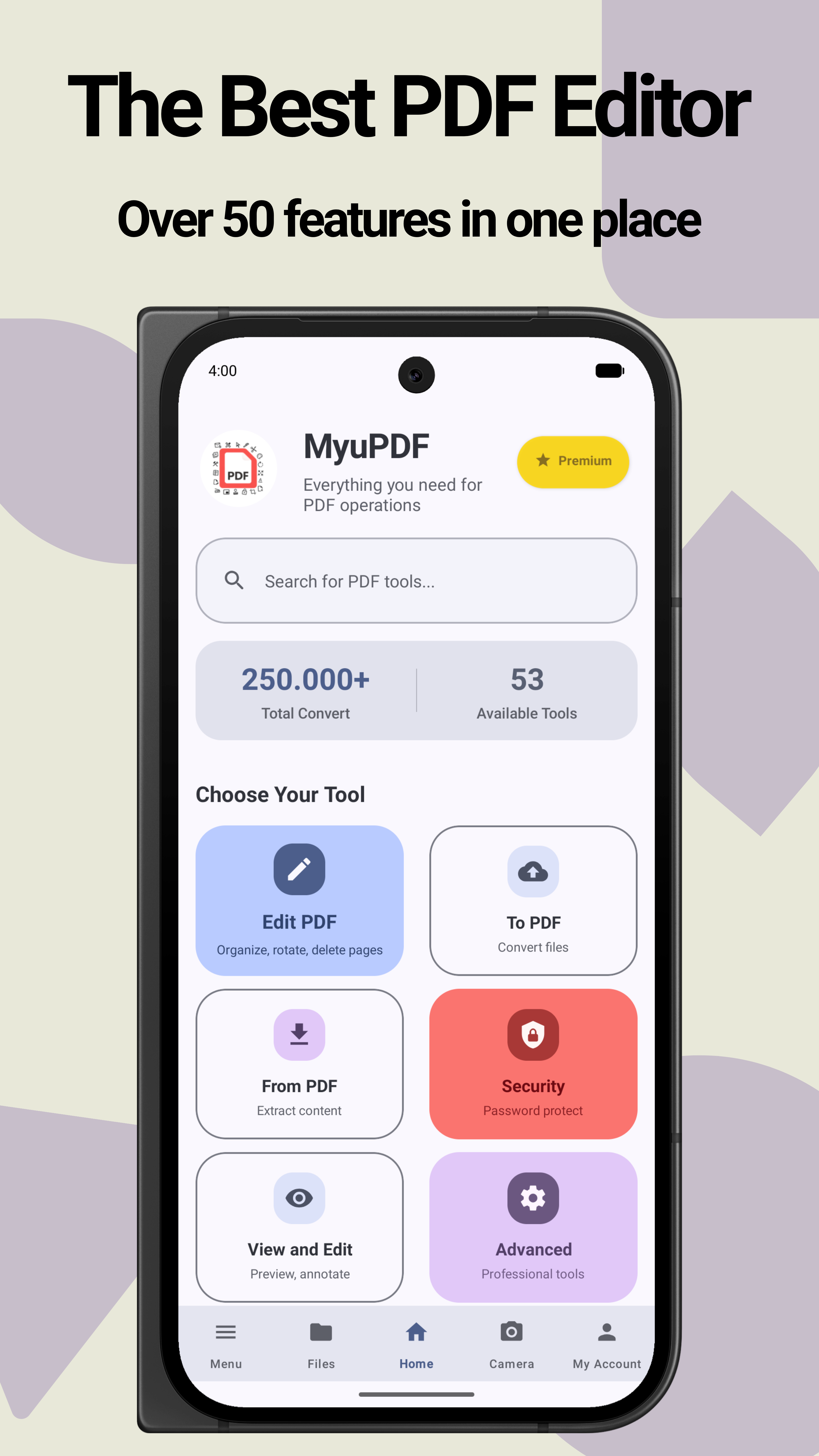 MyuPDF Best PDF Editor screen