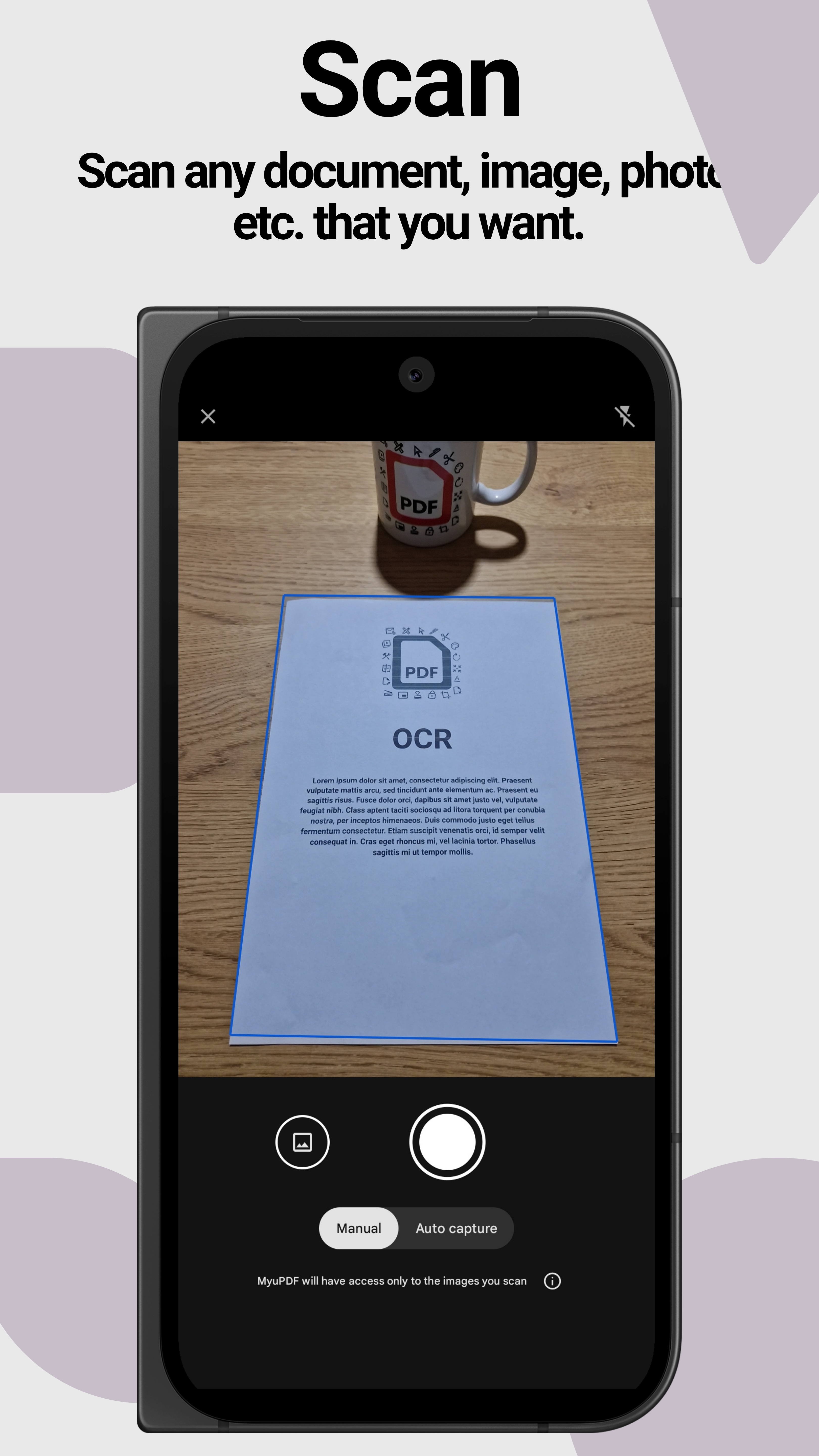 MyuPDF scanning documents