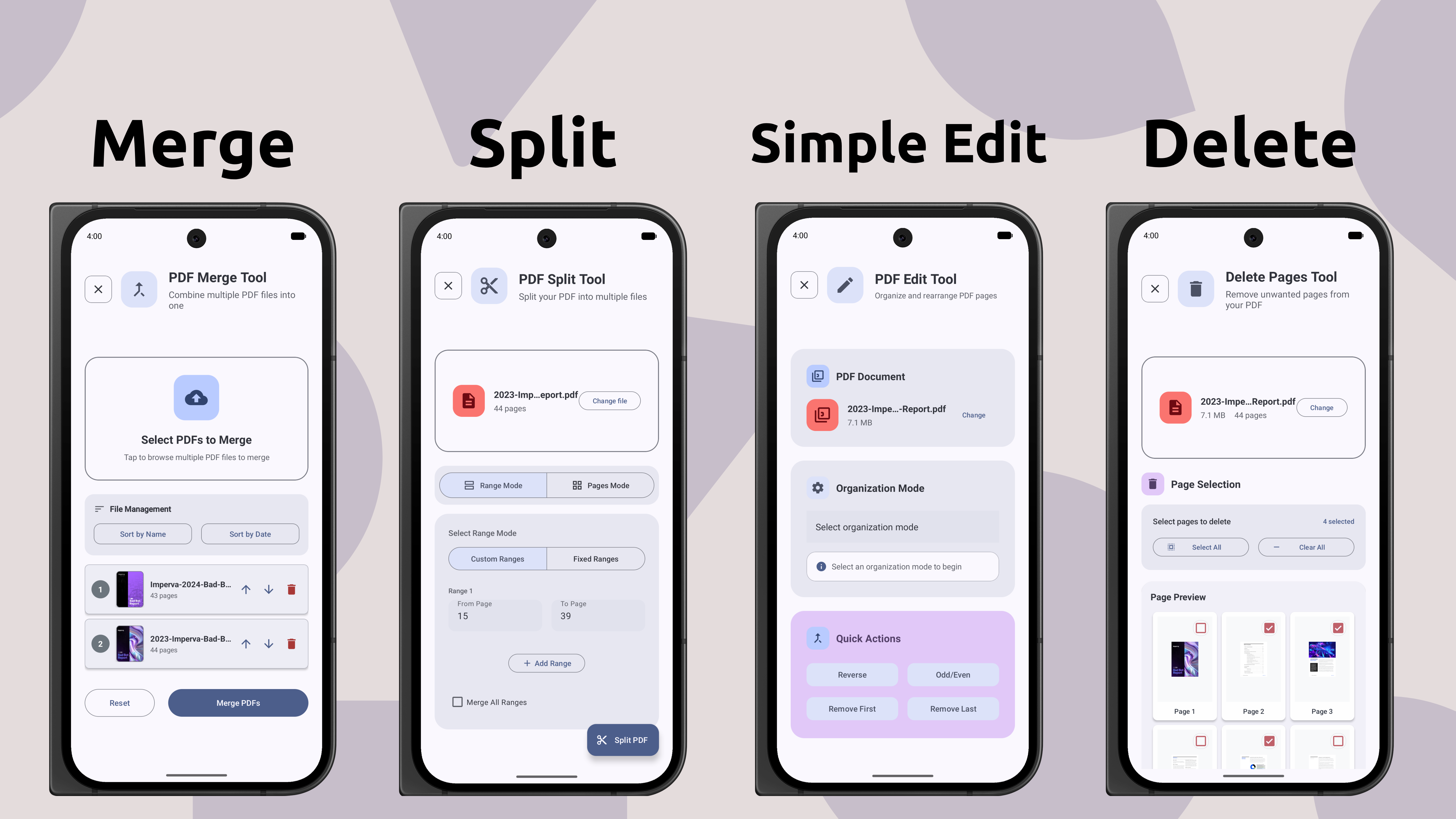 MyuPDF merge, split and edit tools